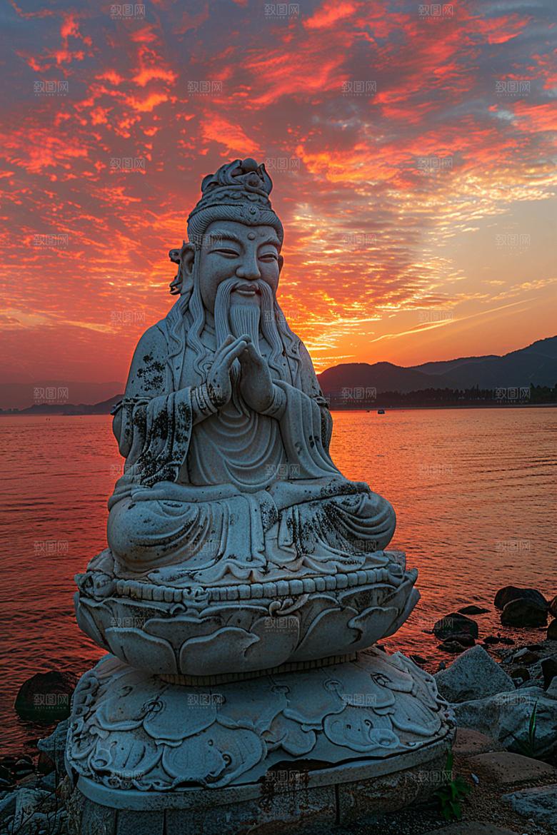 晚霞天空美景素材