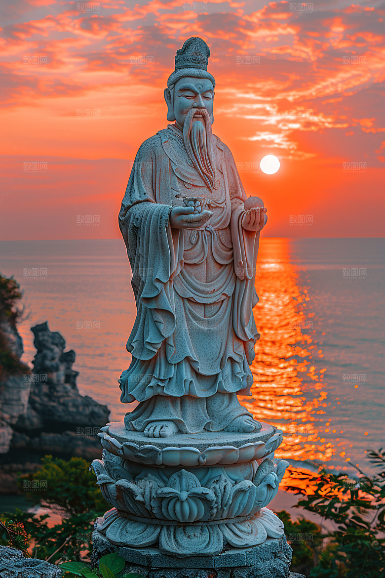 晚霞傍晚美景素材