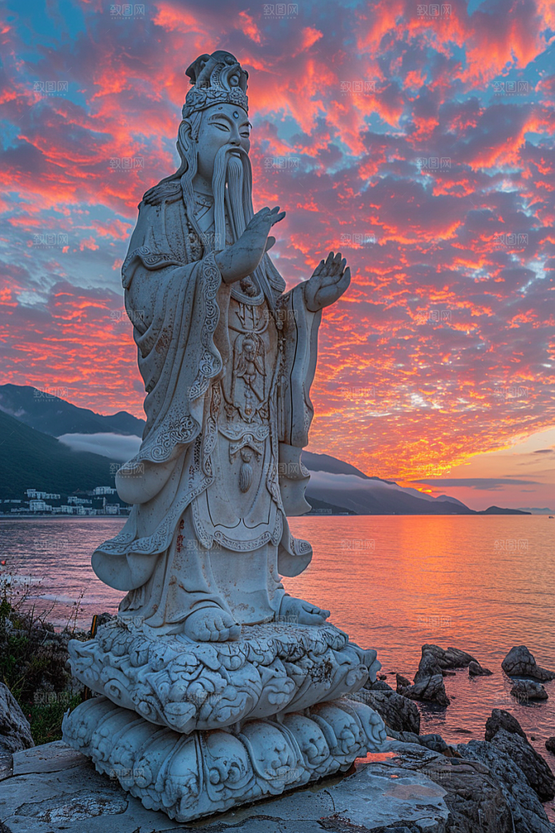 晚霞傍晚落日素材