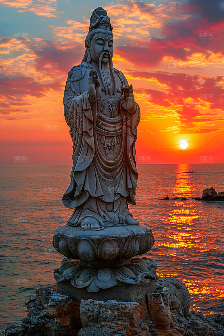 晚霞景色红云素材