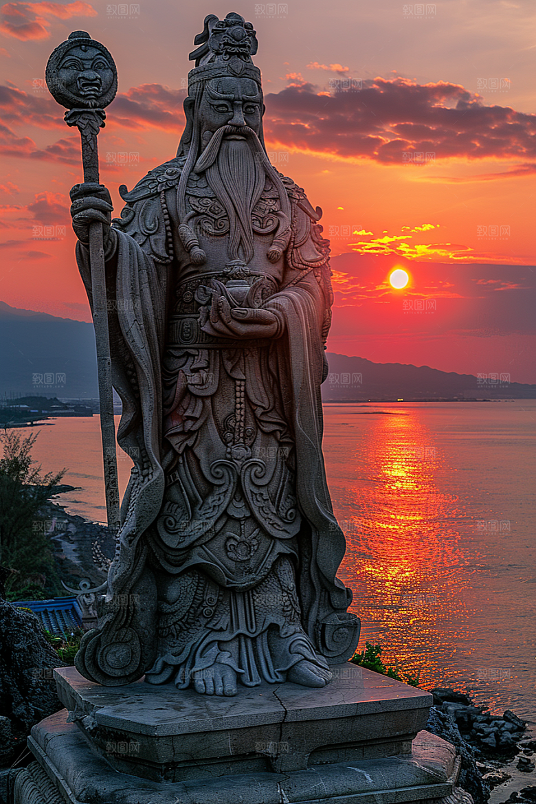晚霞景色火烧云素材
