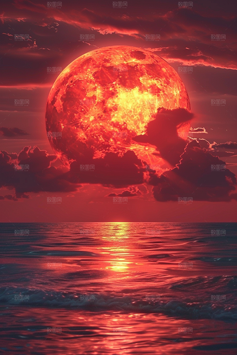 晚霞景色唯美素材