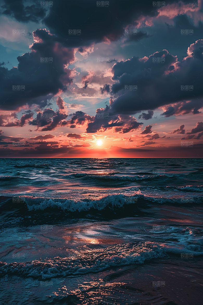 晚霞景色高清素材