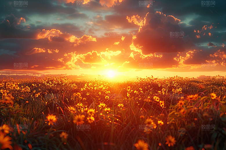 晚霞高清云层素材