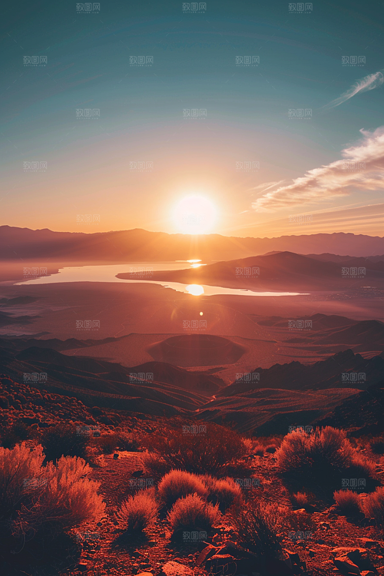 晚霞红云云层素材