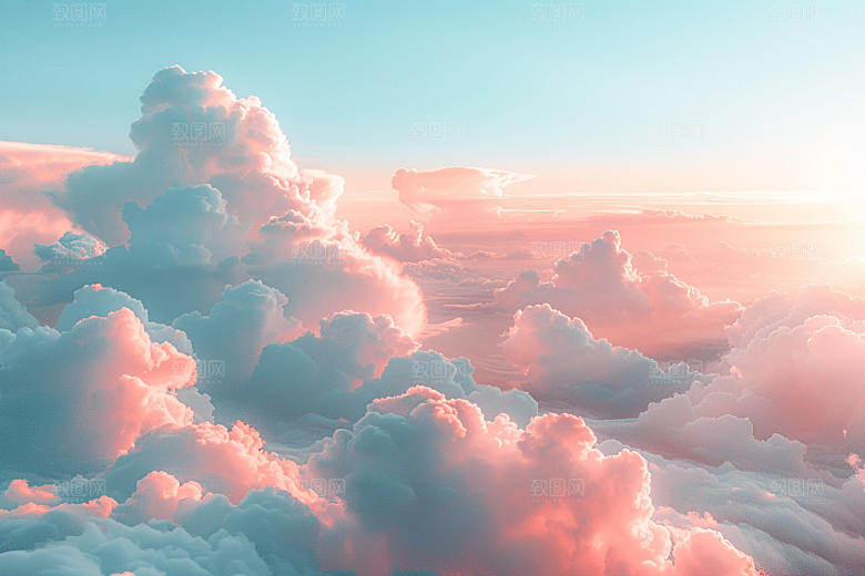 晚霞景色天空素材