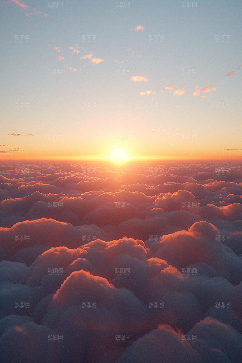 晚霞梦幻天空素材