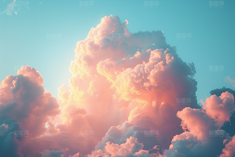 晚霞云层天空素材
