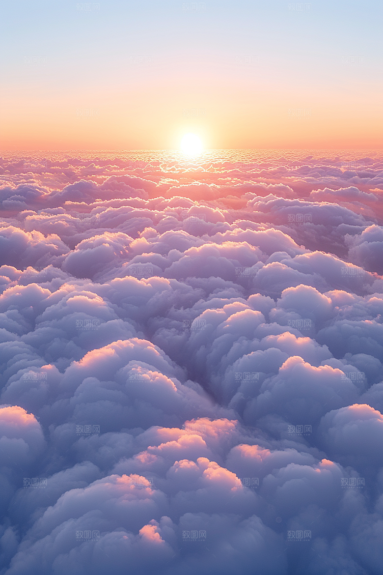 晚霞梦幻天空素材