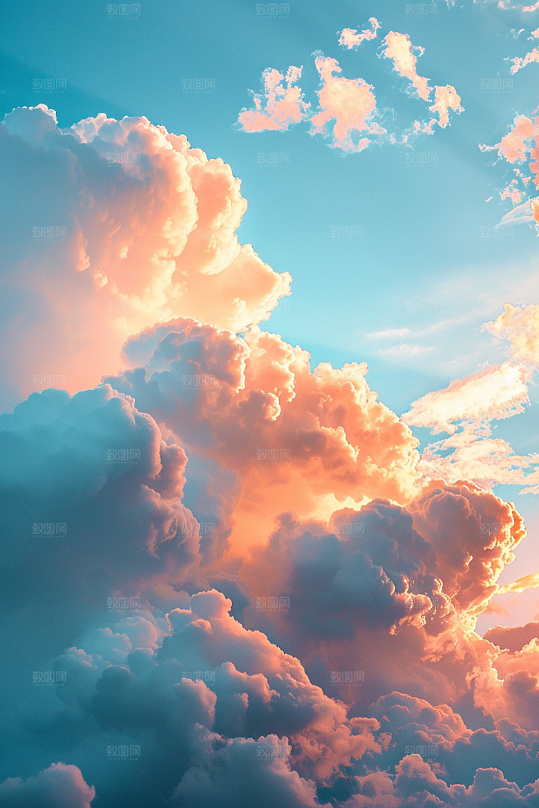晚霞天空风光素材