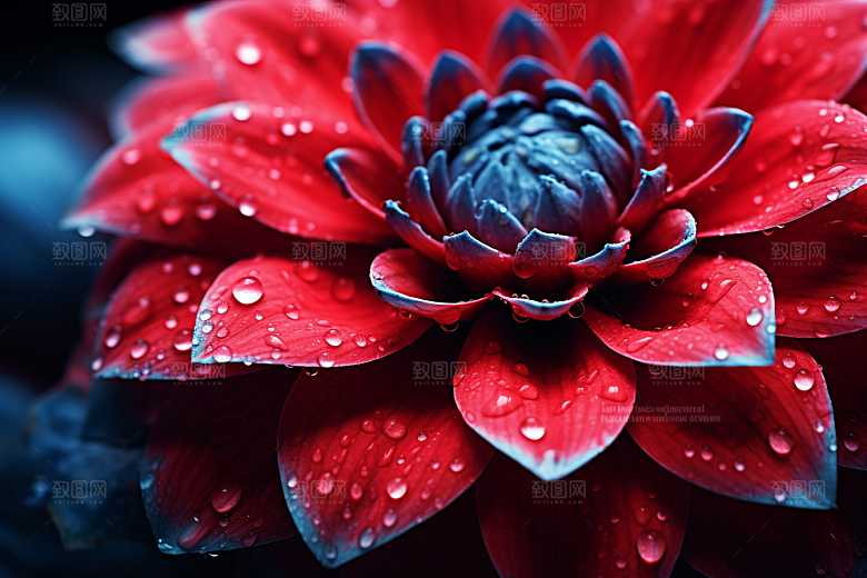 唯美花卉露水高清摄影图