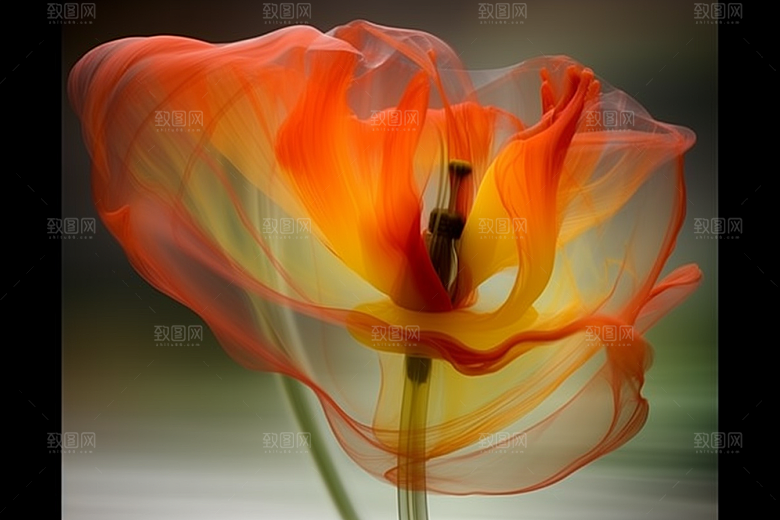 唯美花卉彩色氛围摄影图