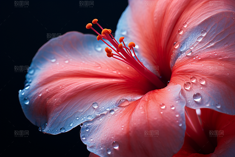 唯美花卉彩色花朵摄影图