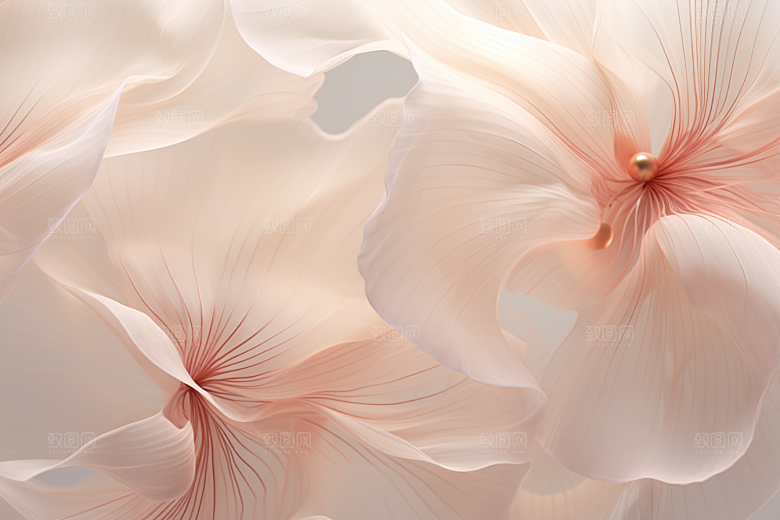唯美花卉露水花瓣摄影图