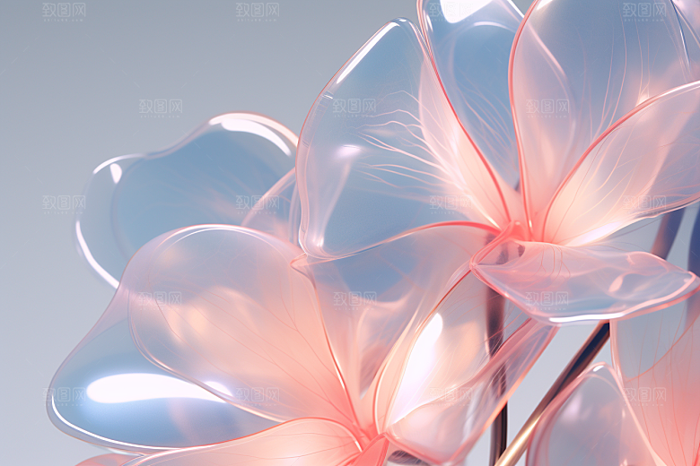 唯美花卉彩色微距摄影图