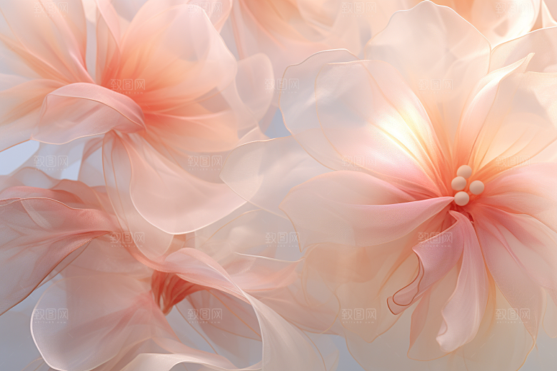 唯美花卉露水花瓣摄影图