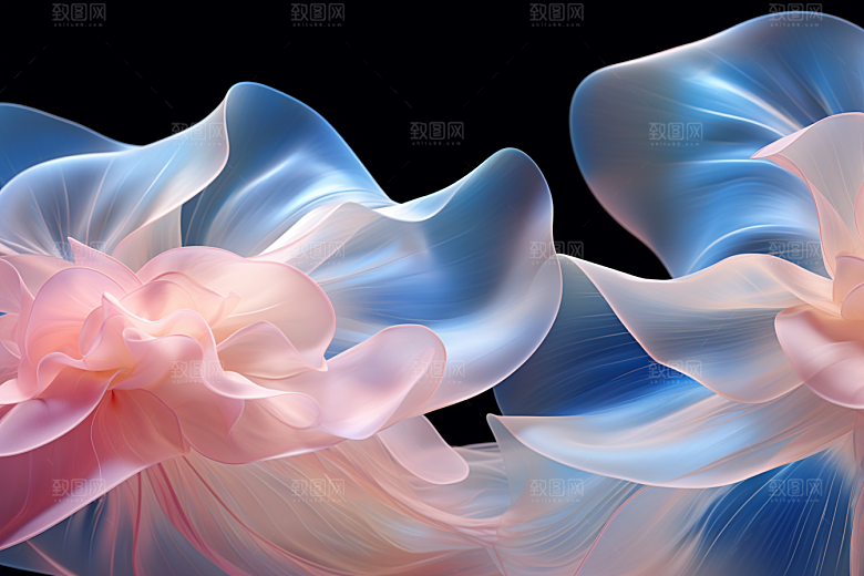唯美花卉露水精美摄影图