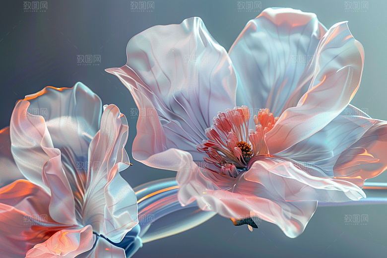 唯美花卉植物大气摄影图