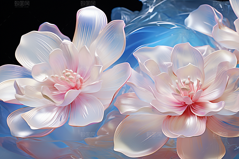 唯美花卉氛围微距摄影图