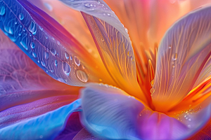 唯美花卉彩色氛围摄影图
