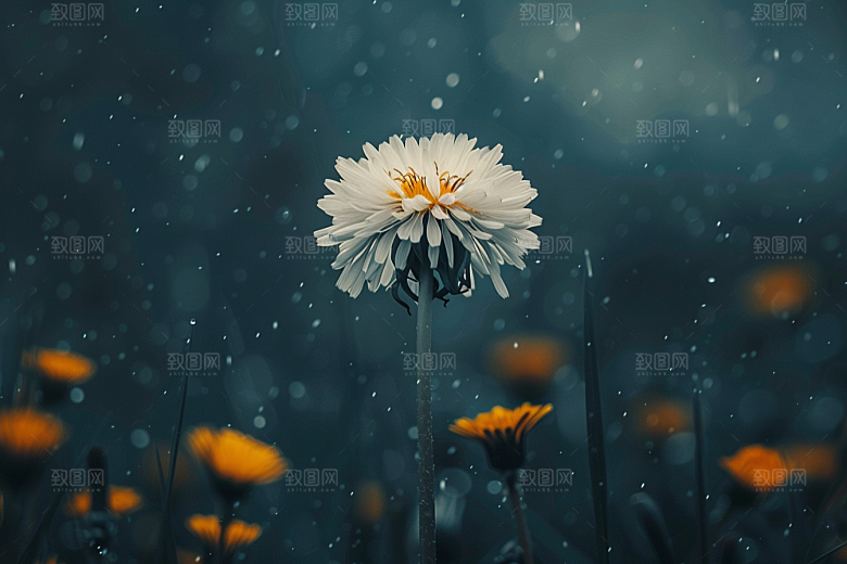 唯美蒲公英清新象征自由素材