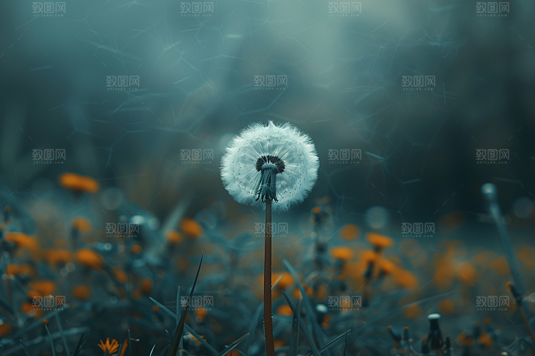 唯美蒲公英清新自然素材