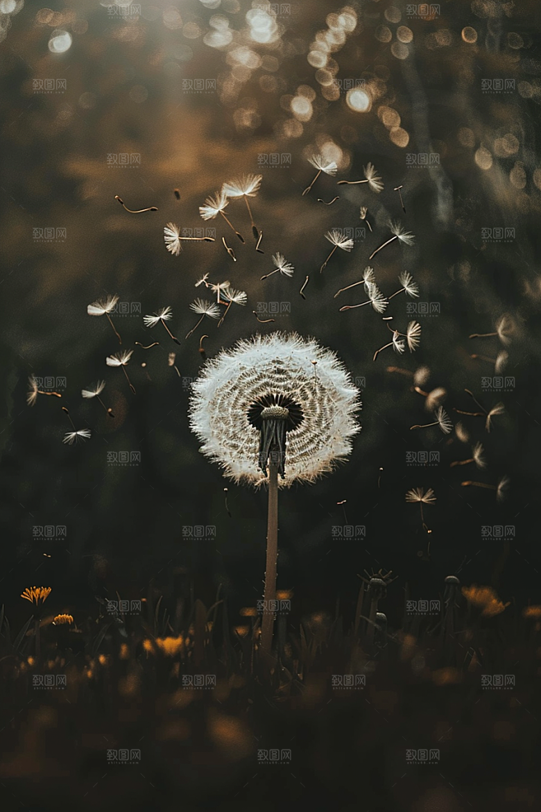 唯美蒲公英自然清新素材