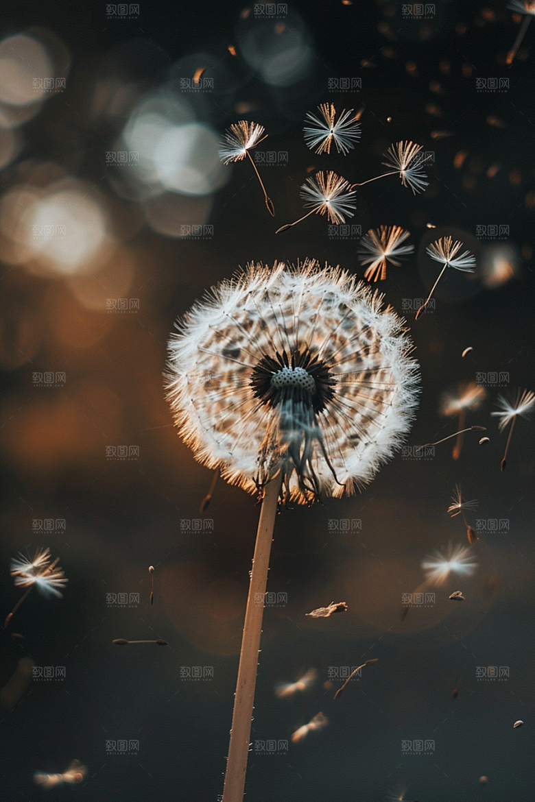 唯美蒲公英种子高清素材
