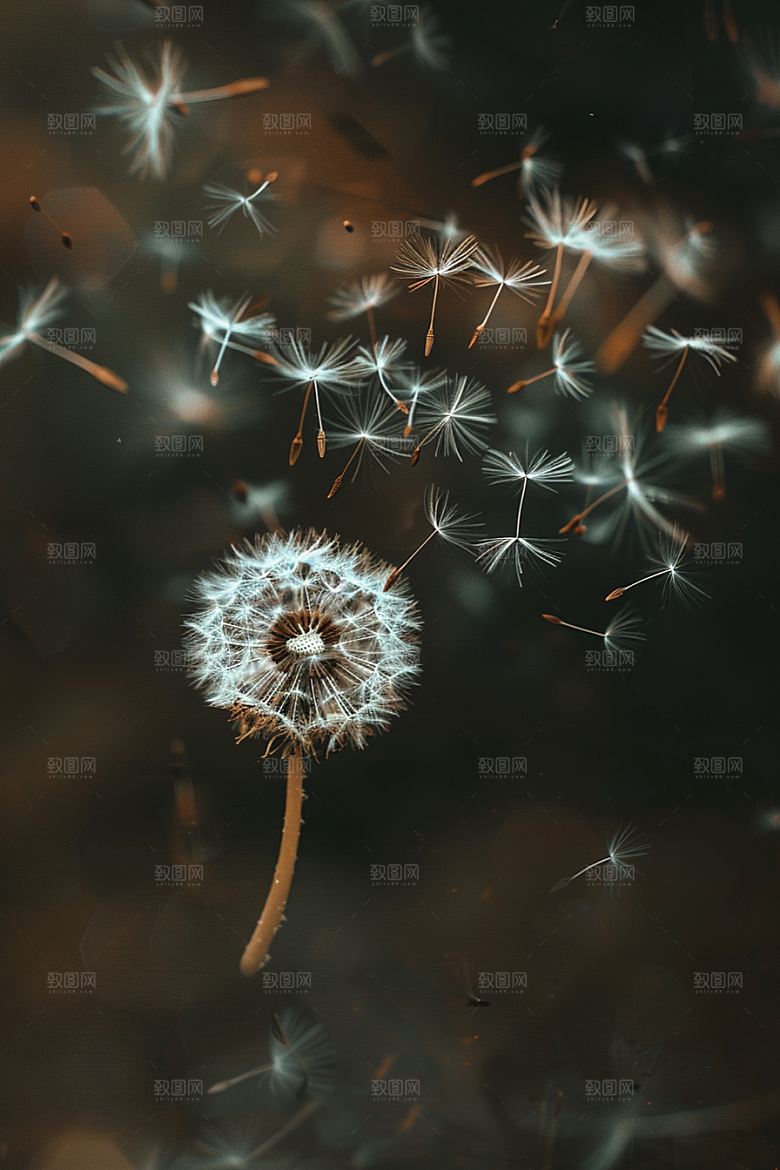 唯美蒲公英自然种子素材