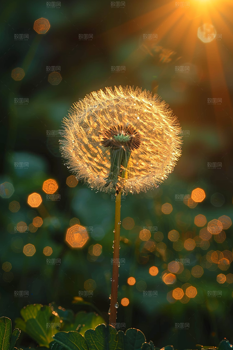 唯美蒲公英自然象征自由素材