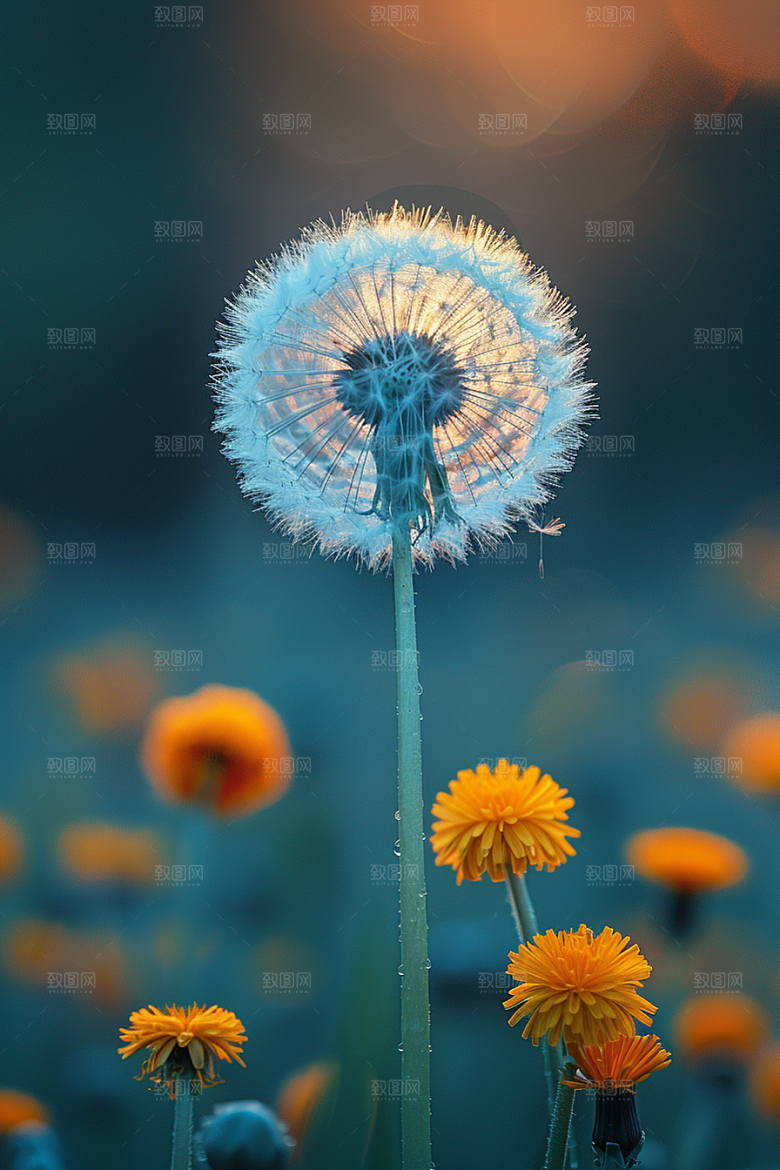 唯美蒲公英自然清新素材