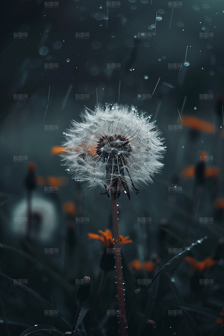 唯美蒲公英绽放自然素材