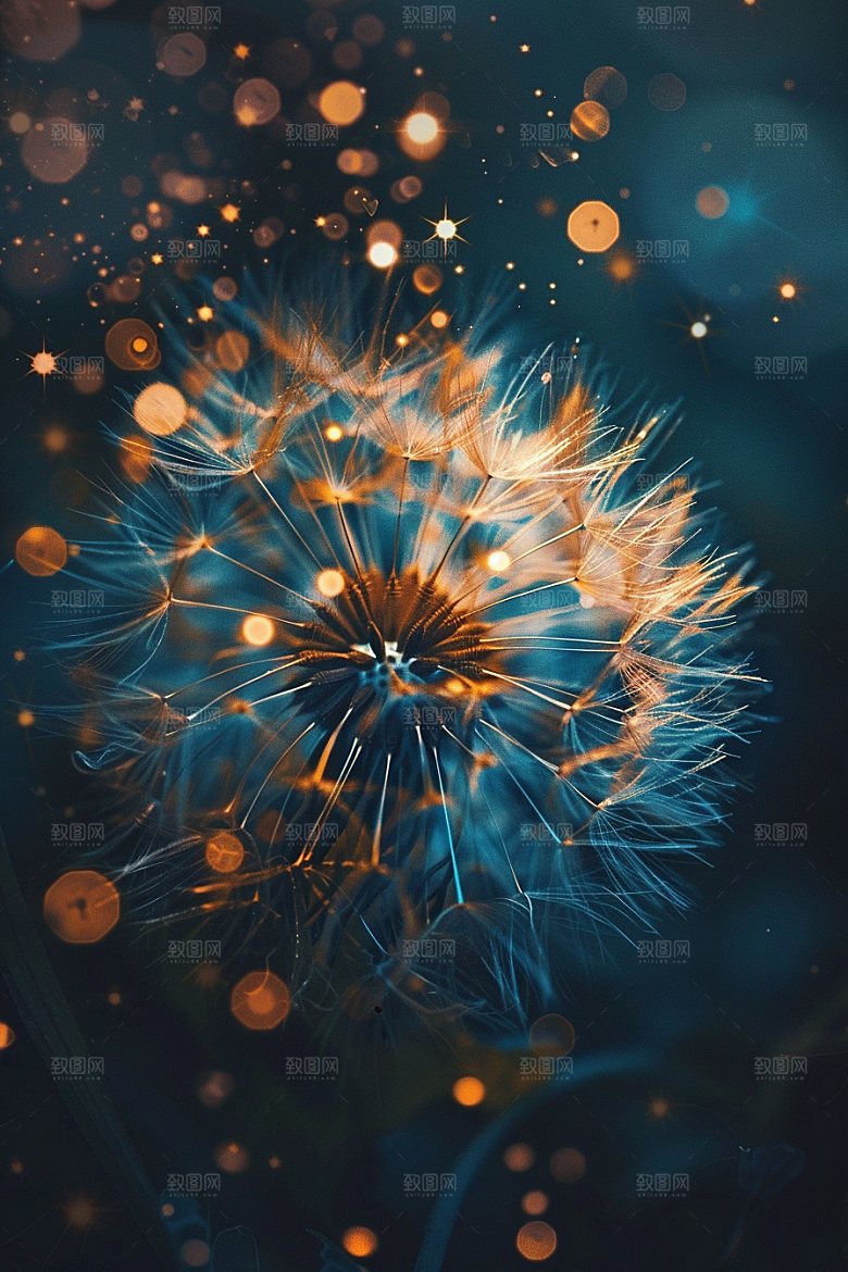 唯美蒲公英高清飞翔素材