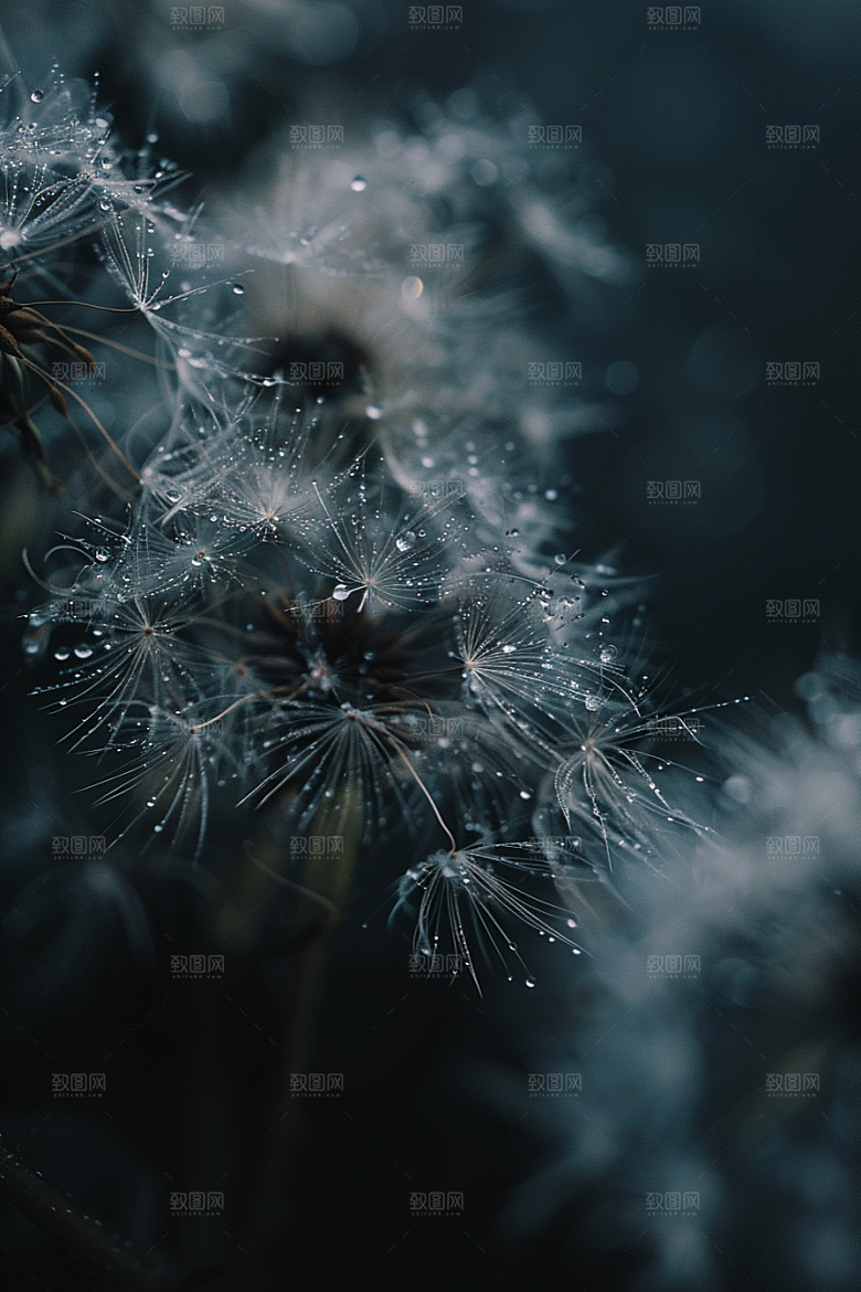 唯美蒲公英种子象征自由素材
