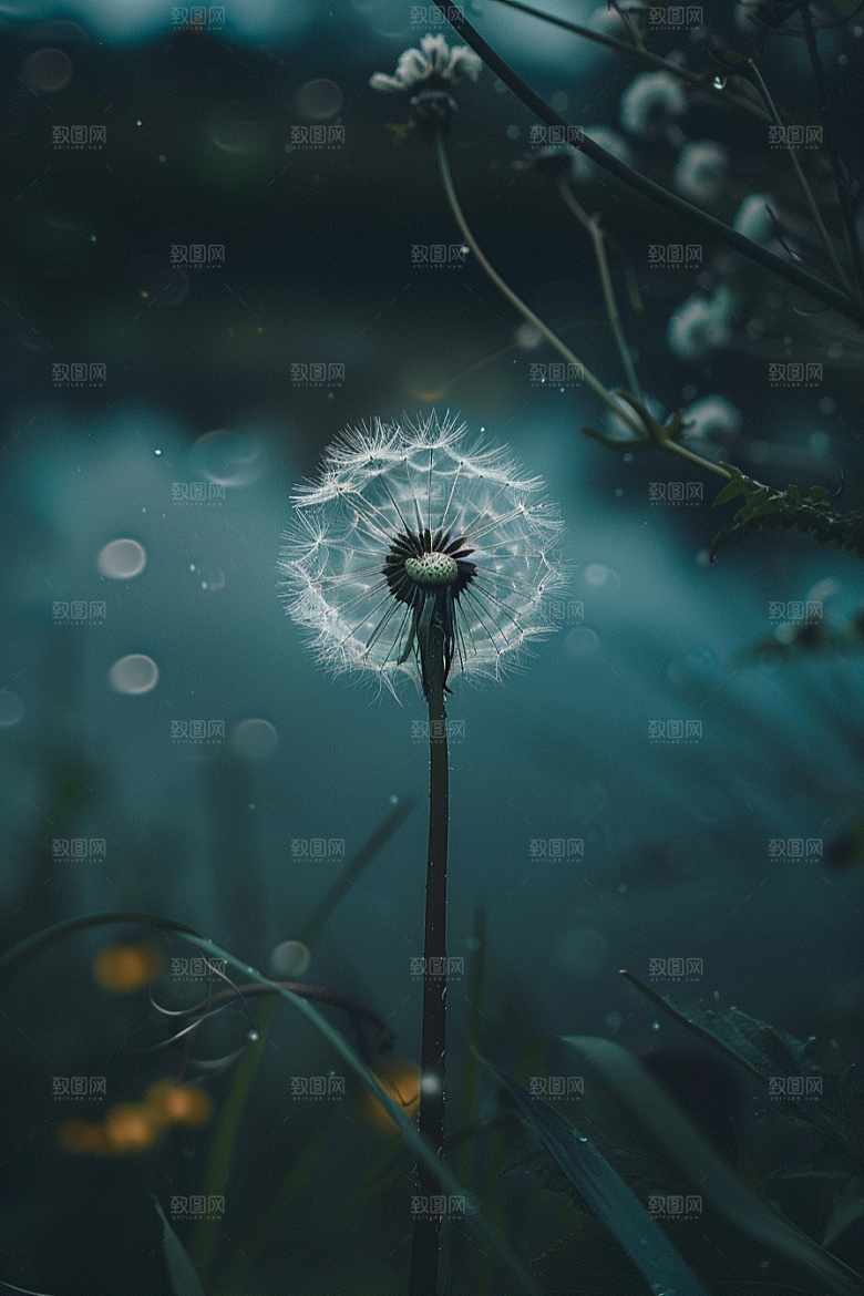 唯美蒲公英毛茸茸高清素材