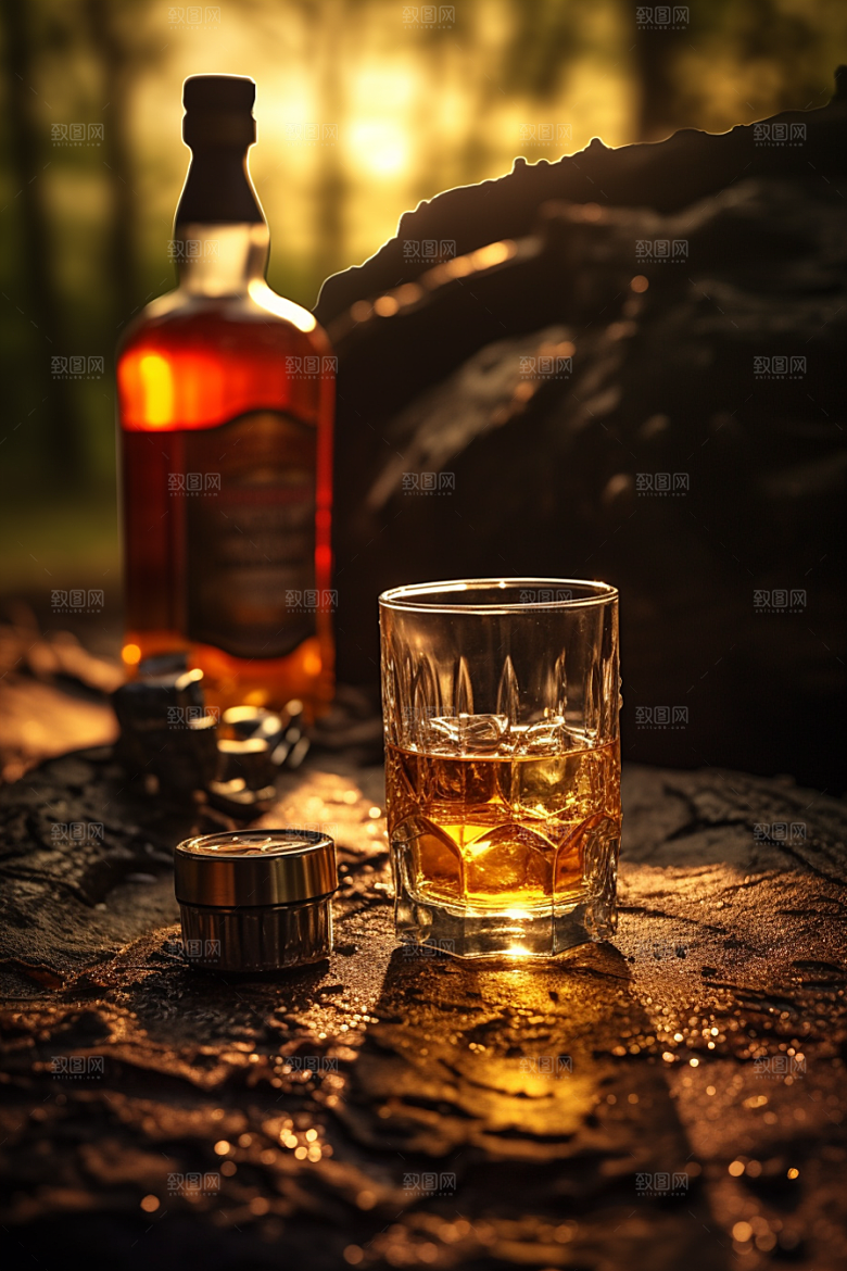 洋酒威士忌酒精酒类素材