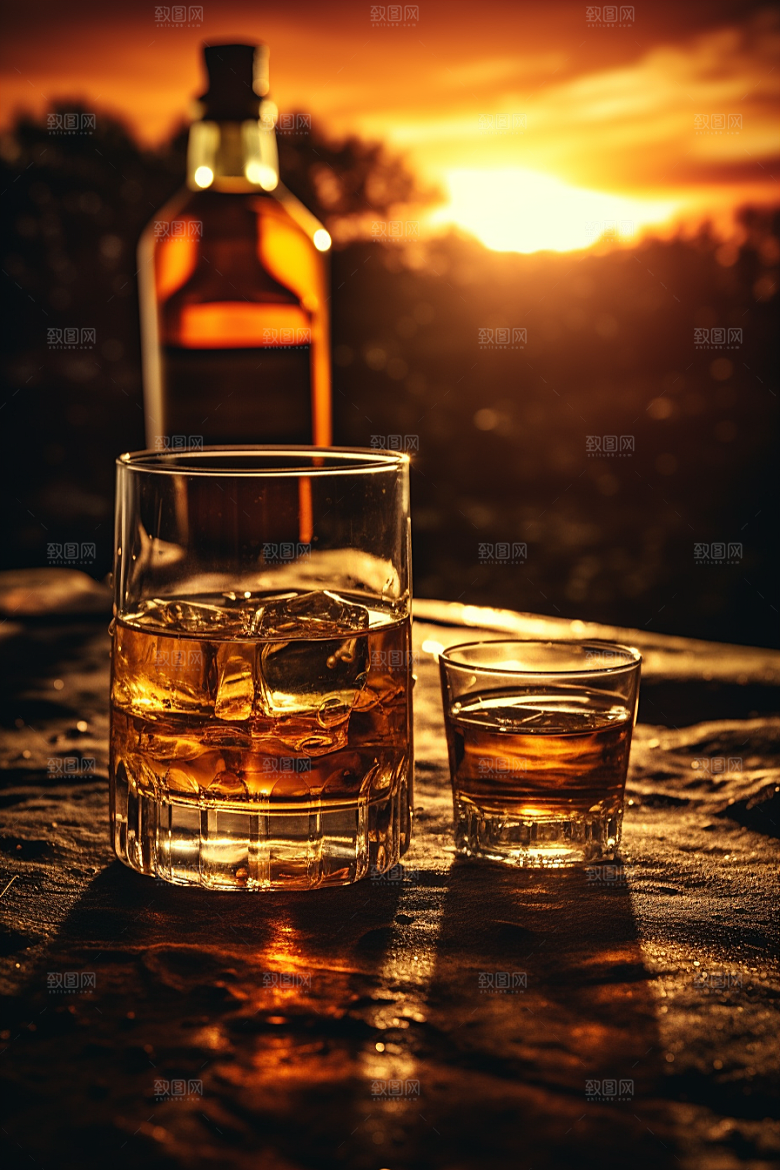 洋酒威士忌酒类高清素材