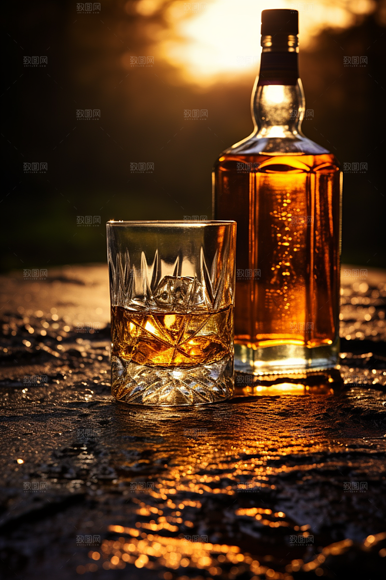 洋酒威士忌酒精品酒素材