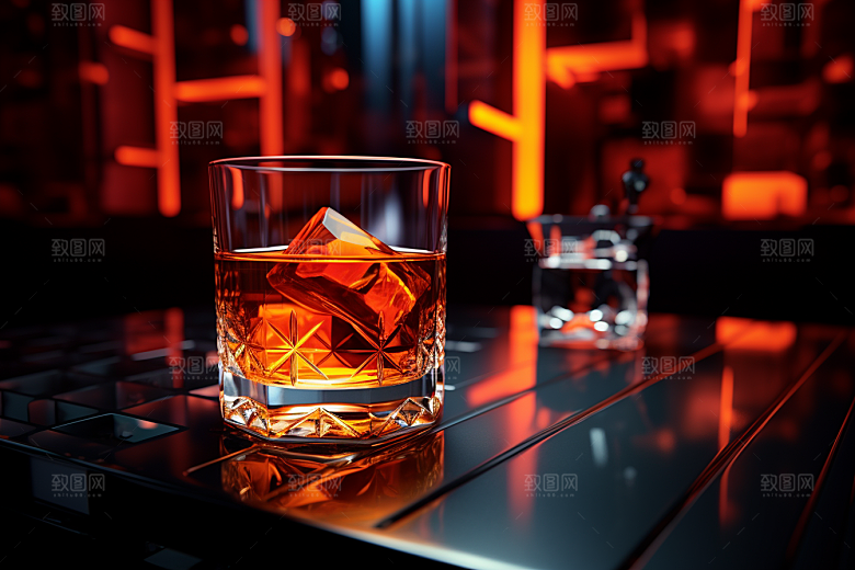 洋酒威士忌品酒精致素材
