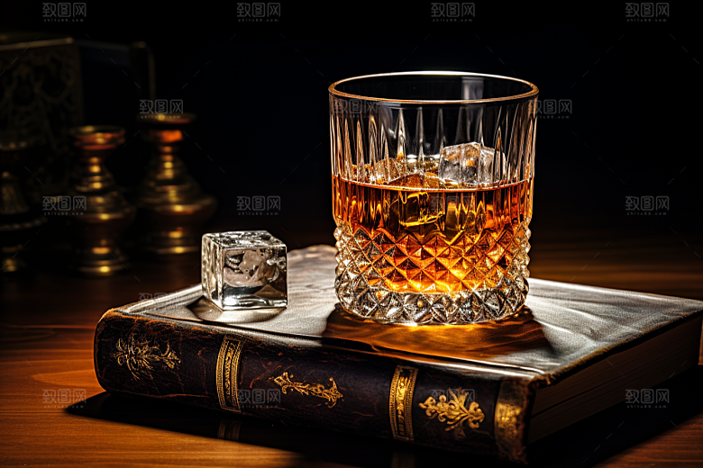 洋酒威士忌酒精品酒素材