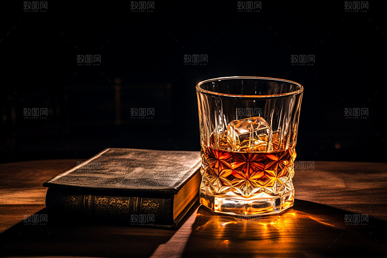 洋酒威士忌品酒高清素材