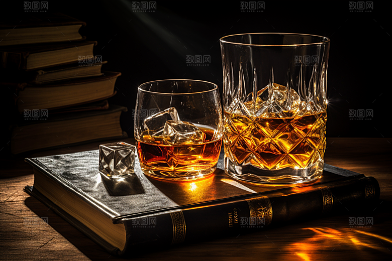 洋酒威士忌品酒饮品素材