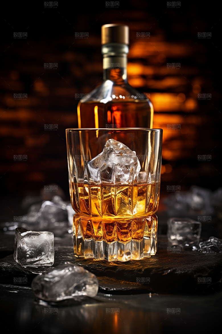洋酒威士忌品酒高清素材