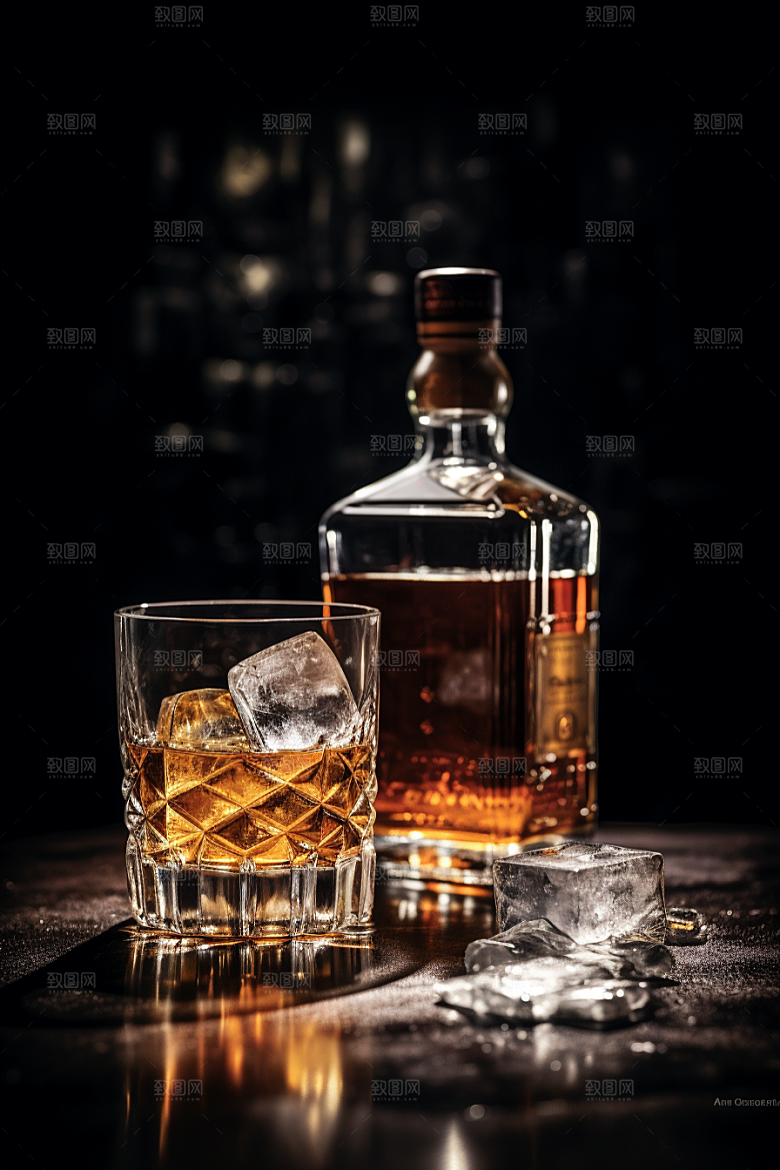 洋酒威士忌酒类高清素材