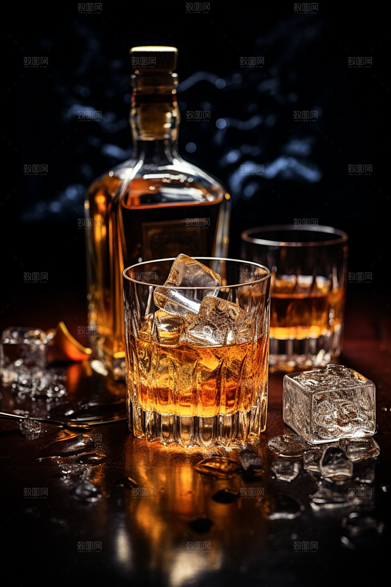 洋酒威士忌酒类品酒素材