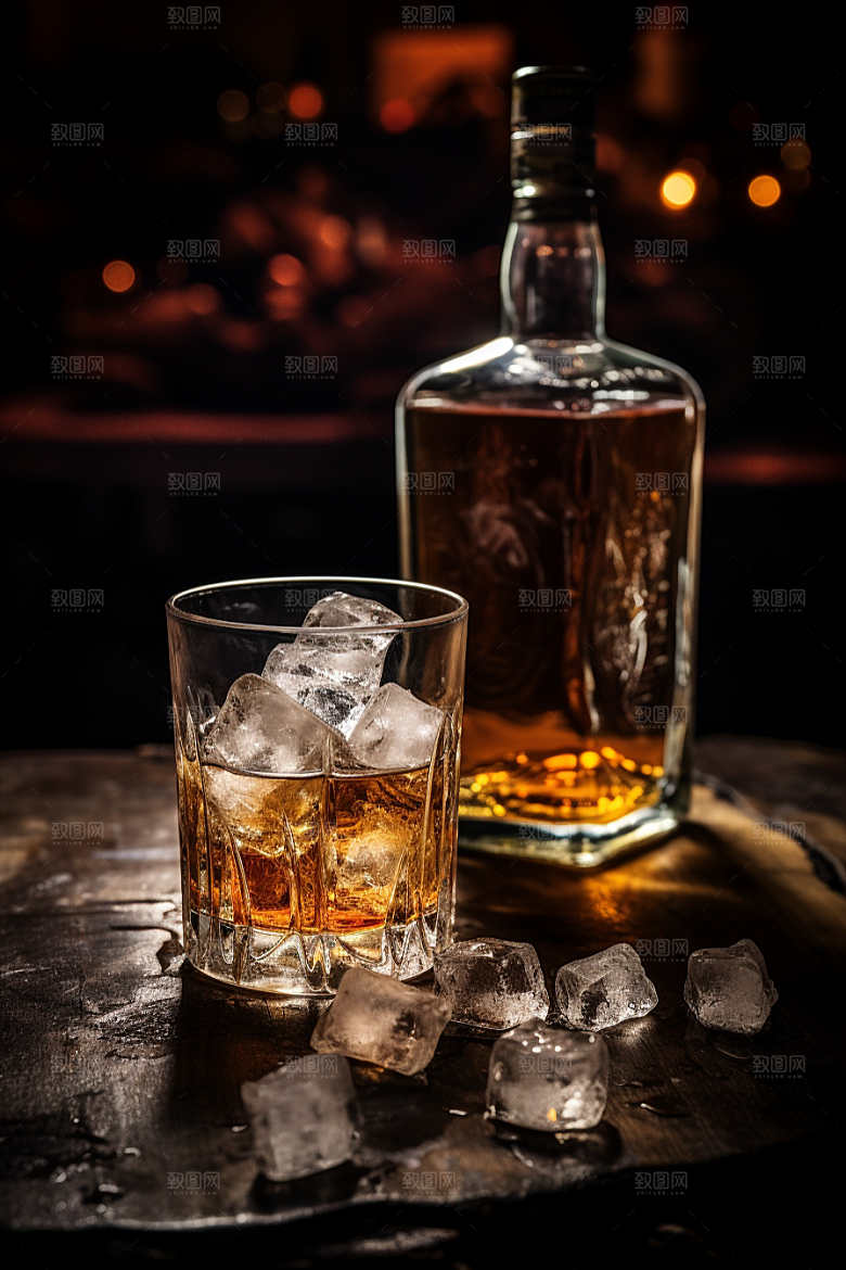洋酒威士忌酒精美酒素材