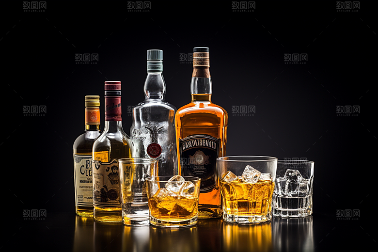 洋酒威士忌美酒饮品素材