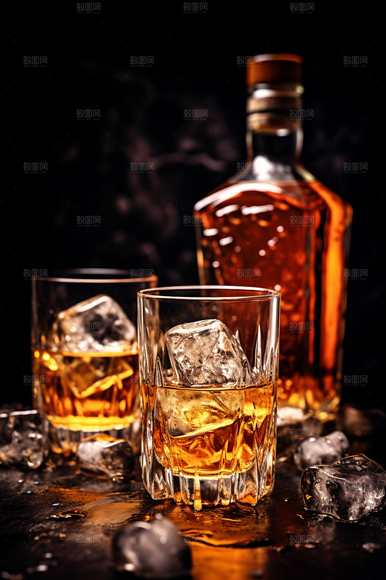 洋酒威士忌酒类品酒素材