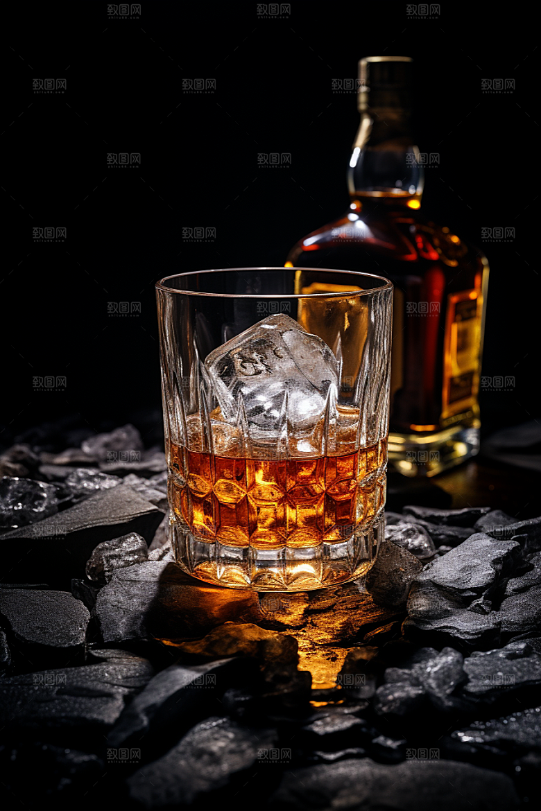 洋酒威士忌高清品酒素材