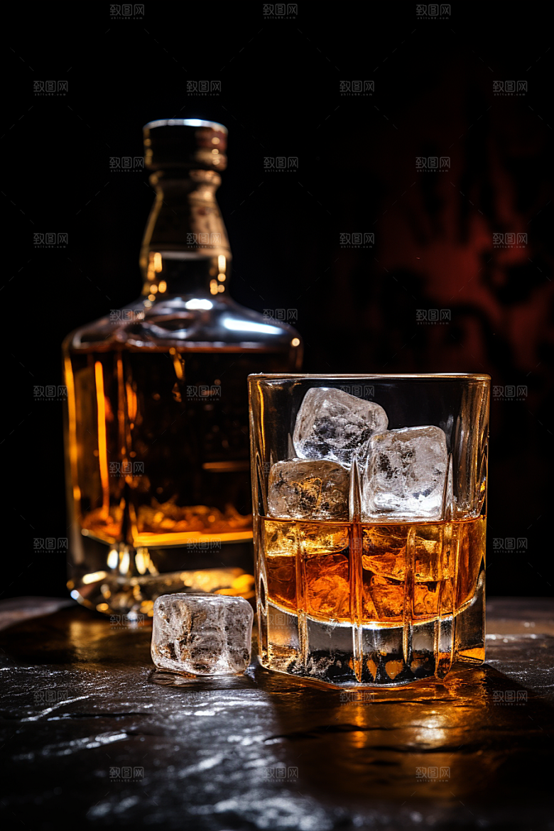 洋酒威士忌酒精品酒素材